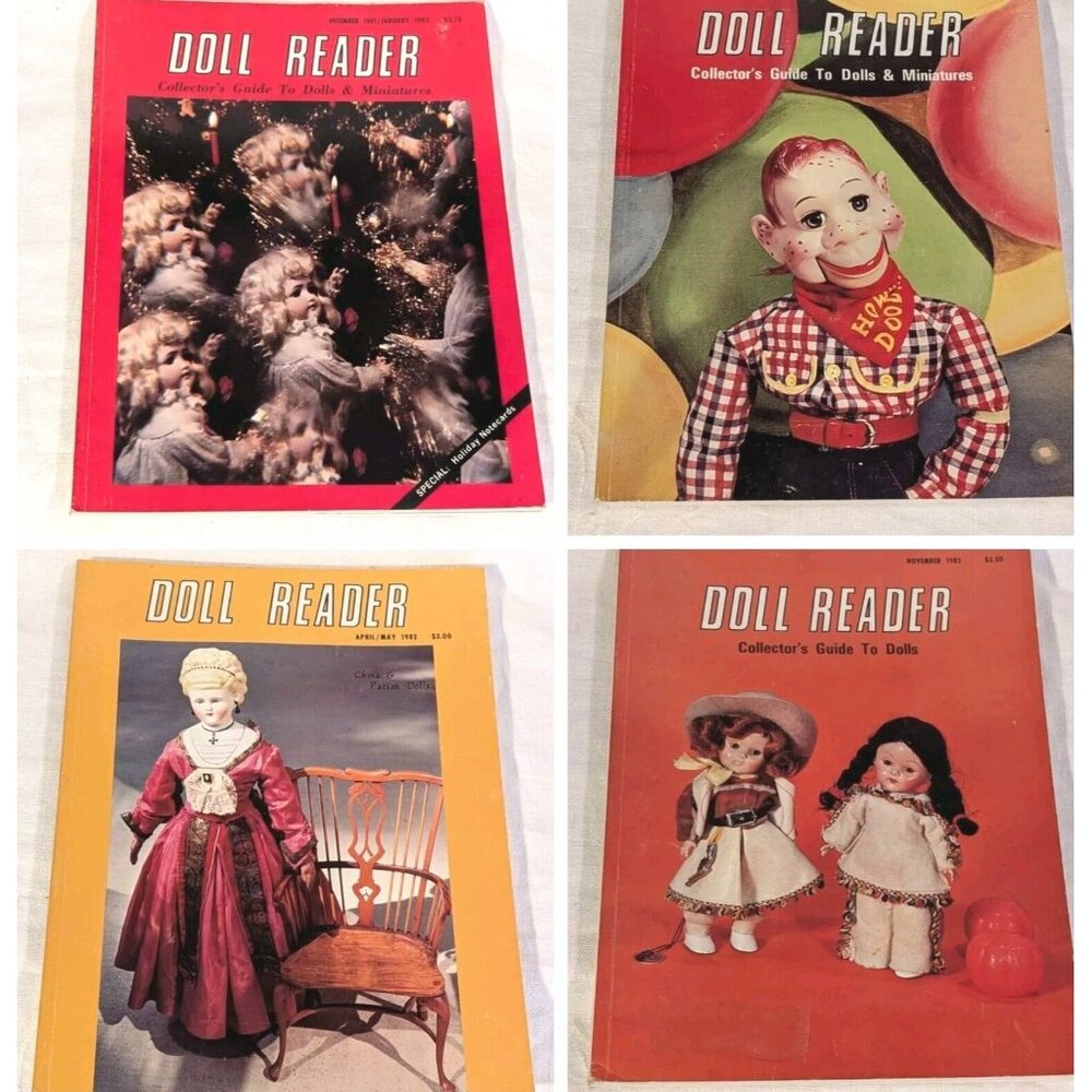 1982 Doll Reader Magazine Collectors Guide Miniatures 80s Barbie Lot Of 4 Vtg